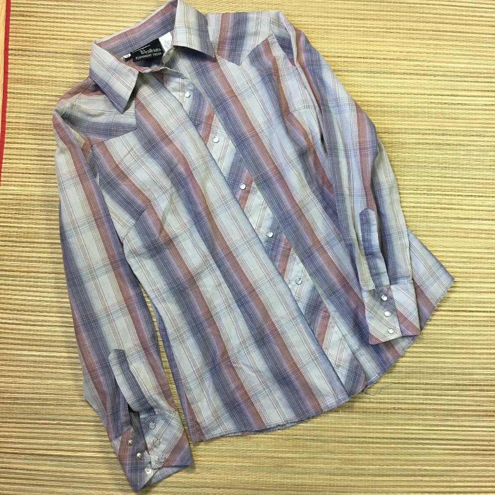 Vintage Champion Western Pearl Snap Plaid Shirt